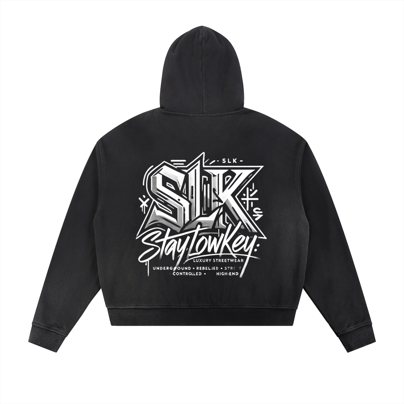 BLACK VINTAGE ZIP-UP