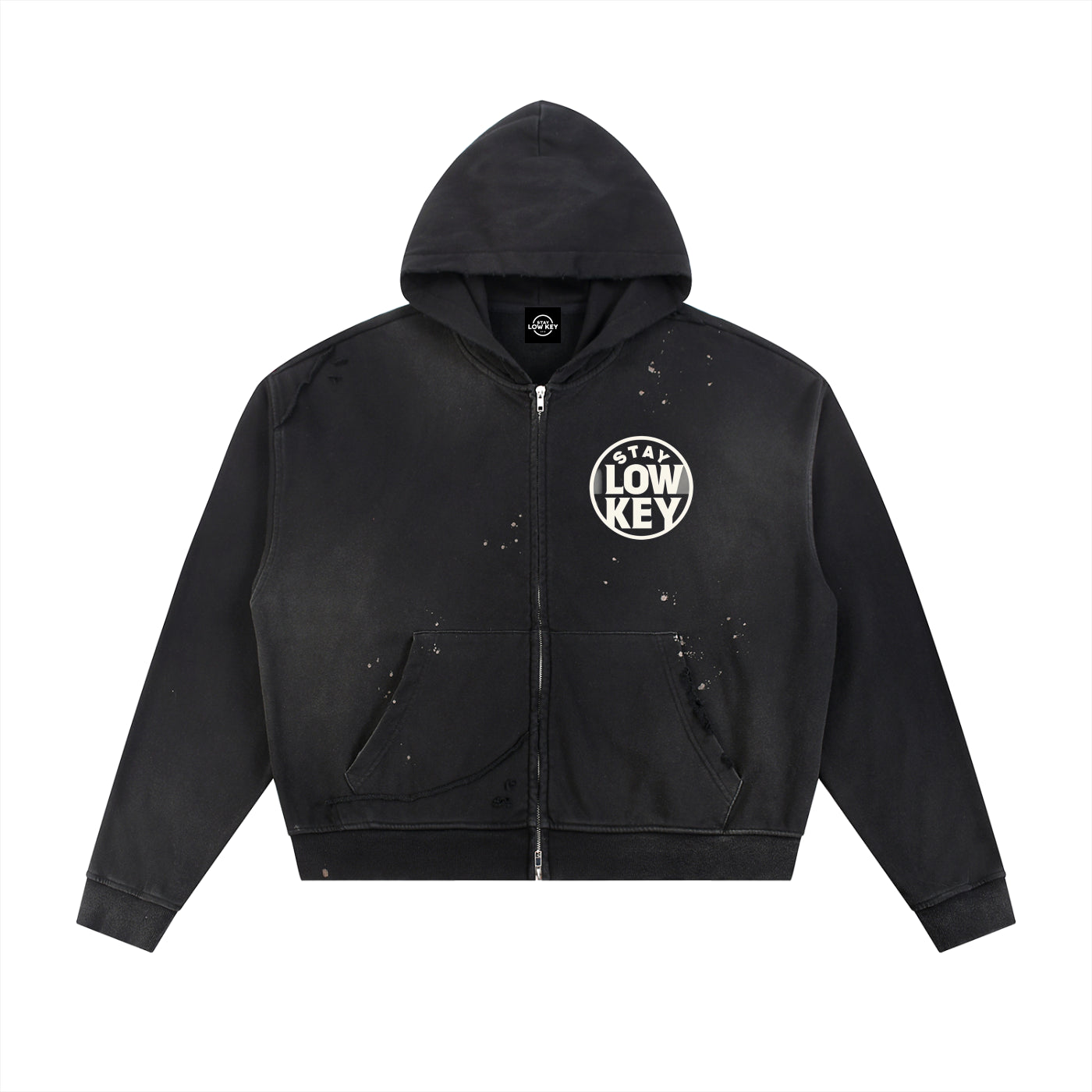 BLACK VINTAGE ZIP-UP