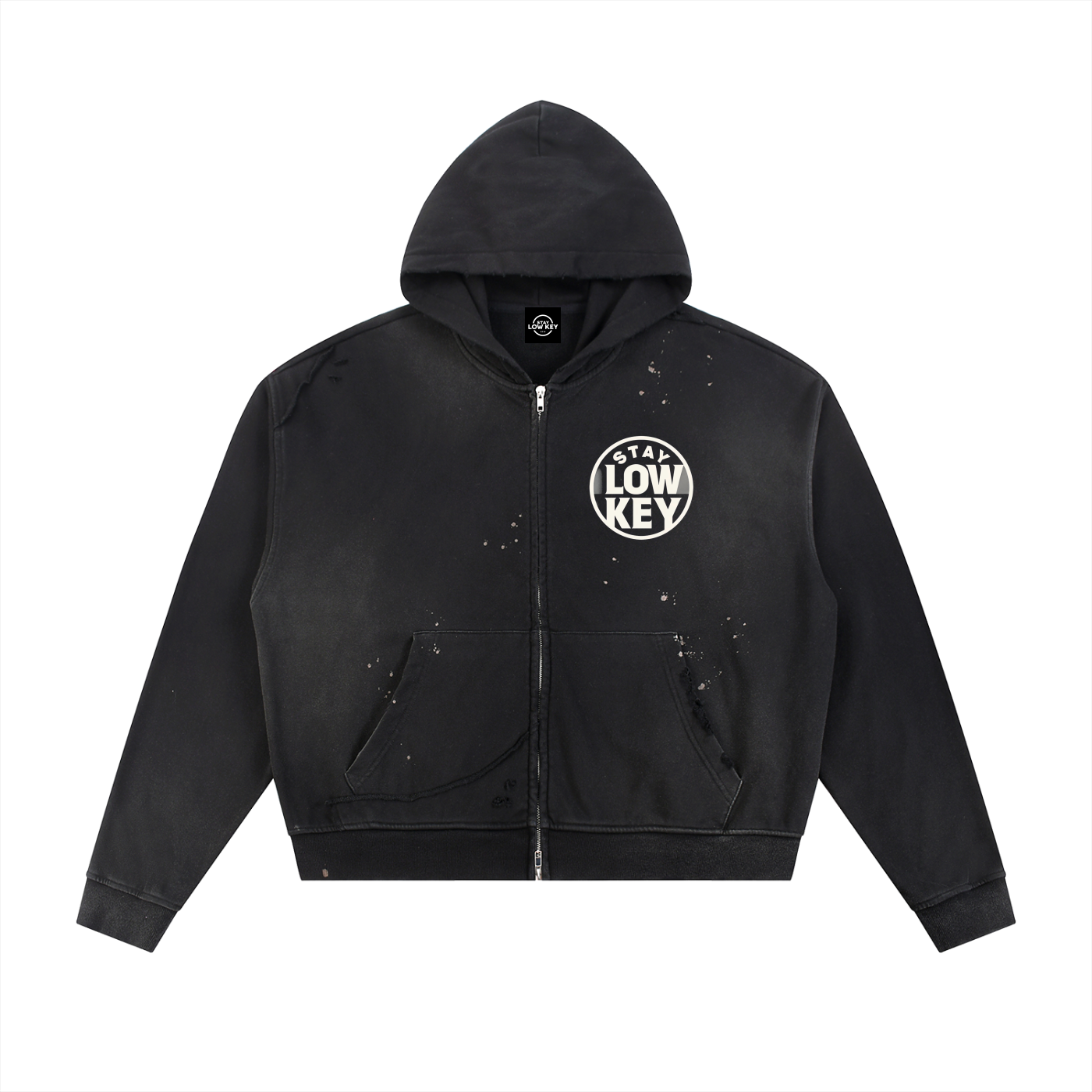 BLACK VINTAGE ZIP-UP