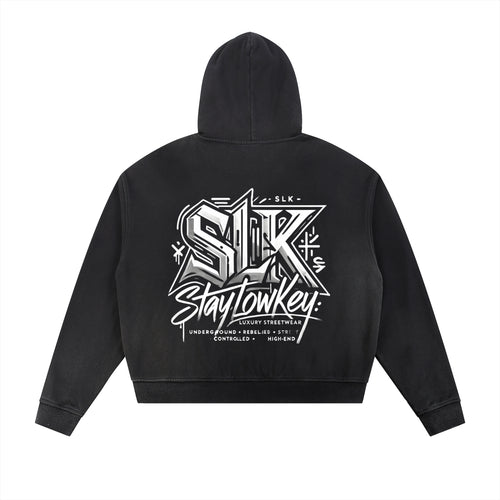 BLACK VINTAGE ZIP-UP